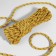 Cord twisted, d = 8 mm, 9 ± 1 m, gold color