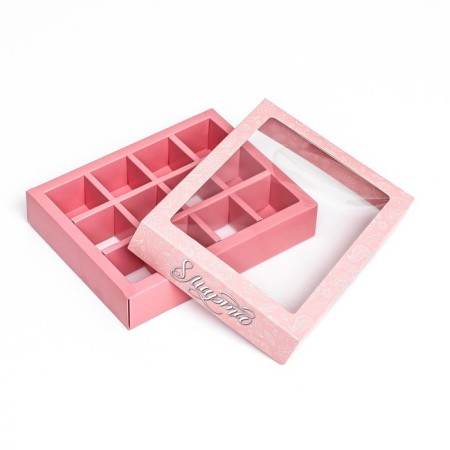 Box for 12 sweets, "March 8" 19 x 15 x 3.6 cm-3
