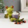 Souvenir Polystone Lak "Frog with popcorn and lemonade" 8.5x11x8 cm