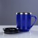 Thermal circle, 350 ml, lifestyle, retains heat 2 hours, 9 x 10.8 cm, blue