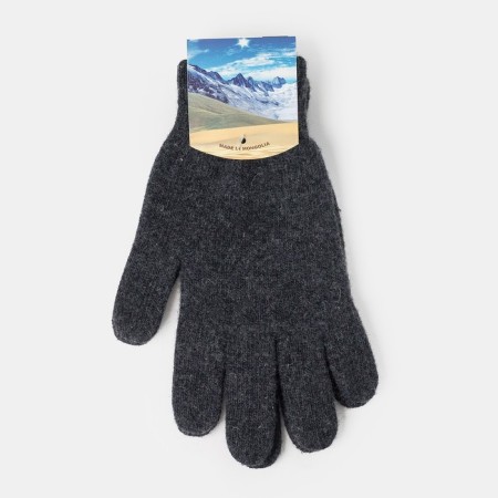 Female gloves from Mongolian wool, black color, size 6.5-7.5-2