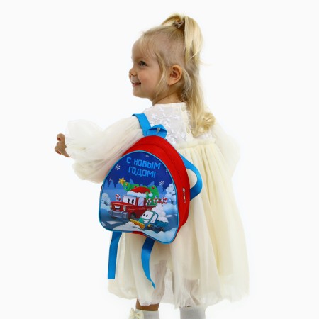 New Year's children's backpack "Happy New Year", cars-8