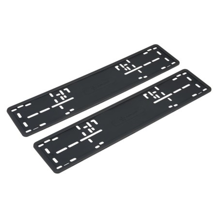 Frames for license plates, silicone, 2 pcs., Black Adfc006-1