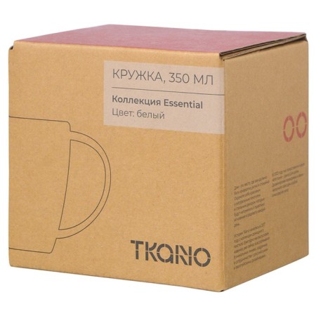 Mug with a textured pattern Tkano Essential, 350 ml, white color-6