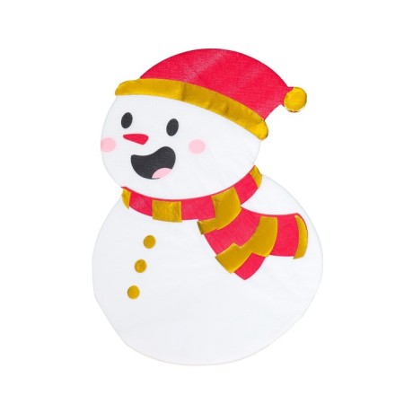 Napkins Paper Figure "Snowman", 2 layers, 20 sheets-3