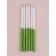 Candles for the cake "Shiny radiance", 6 pcs, white with green