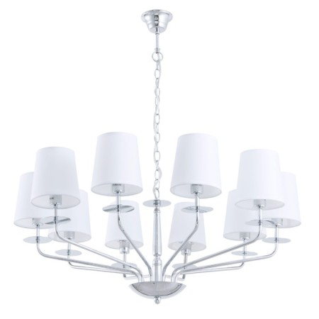 EDDA chandelier, 10x40W E14, chrome