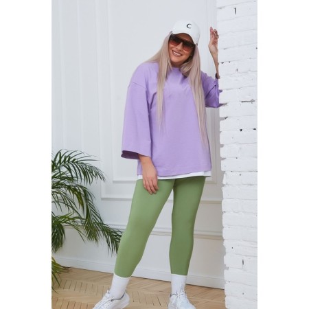Female legins, size 66, green color-1