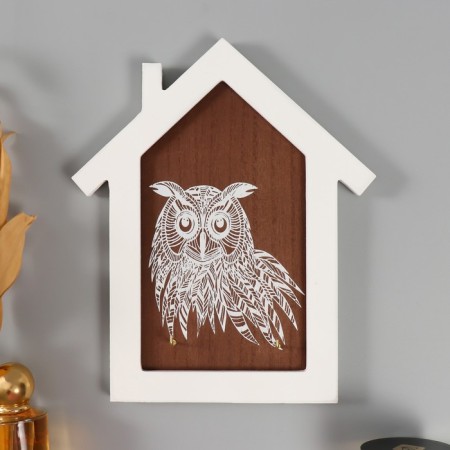Decorative tree hooks "House with a noodle" 24x19.5x2 cm