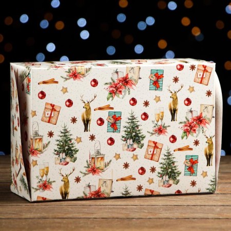 Folding box, bilateral "Christmas evening", 25 x 17 x 10 cm-1