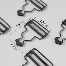 Floor for overalls, 38 mm, 10 pcs, black nickel color