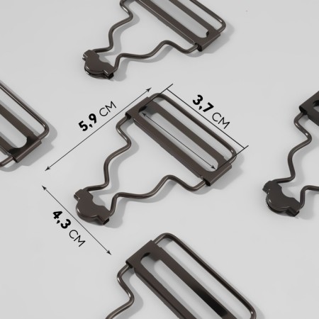 Floor for overalls, 38 mm, 10 pcs, black nickel color