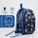 Baby backpack on lightning, blue color
