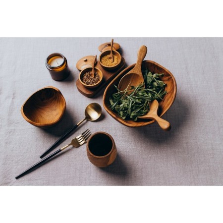 Banks for spices "Salt, pepper" 17x7x6 cm, tick tree-4