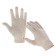 Garden gloves, x/b, knitting grade 10, 6 threads, size 9, without coating, white