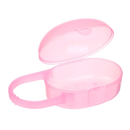 A container for storing and sterilizing children's nipples and dummy, pink color-1