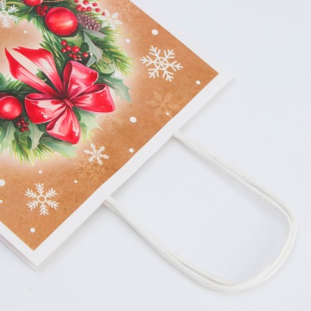 New Year. Paper Gift New Year craft "Happy New Year" 18 x 8 x 25 cm.-2