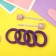 Hair set "Sandra" (4 elastic bands, 2 invisible 5.5 cm) cube, purple