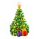 Poster of a cut "Christmas tree" double -sided, 49 x 39 cm