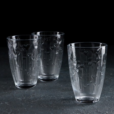 Set of glass glasses "Marmelad", 360 ml, 3 pcs