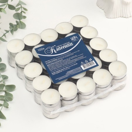 A set of tea candles "Classic", white, 100 pieces-4