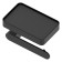 Toilet paper holder with black artwelle shelf