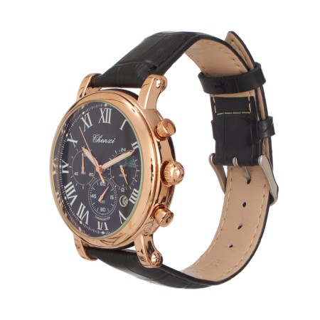 Men's watches, with a calendar, chronograph, D-4.4 cm, L-24 cm strap, black-1