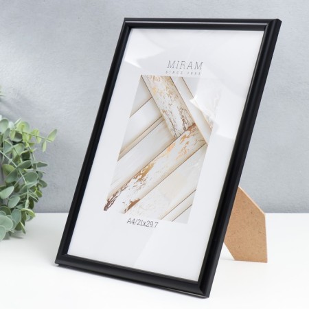 Photo frame Plastic "Mira" 21x29.7 cm, (A4) 641877, black (plastic screen)-1