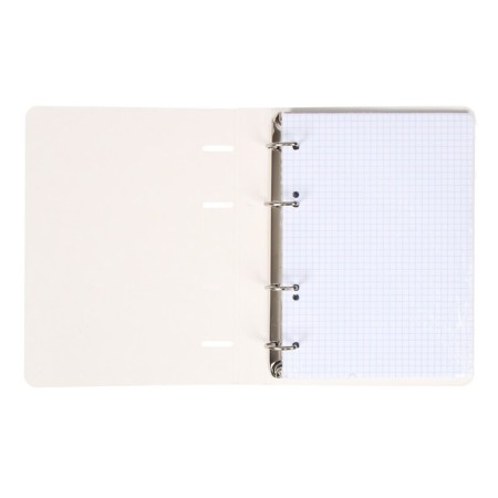 Notebook on 4 rings, A5, 80 sheets, in a cage, be happy, slim-cartoon cover, offset unit-1