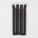 Metal zipper, No. 4, non -proceeding, automatic lock, 14 cm, gray/gold color