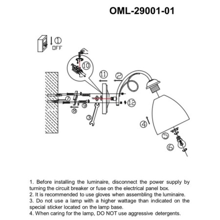 Wall lamp (sconces) Castellaro E27 60W-5