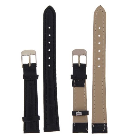 Solomon watch strap, 14 mm, eco-leather, L-19 cm, black-1