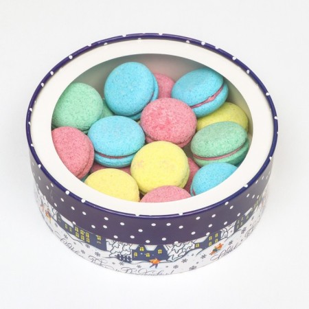 Box for Makarun Tubus with the Window "Happy New Year" 21 x 21 x 7 cm-3