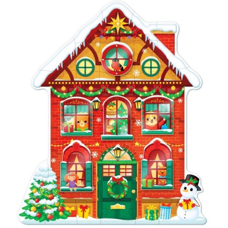 Velcro puzzle "New Year's house"-1