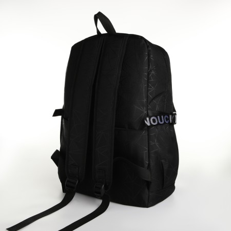 School backpack on lightning, 3 pockets, black color-3