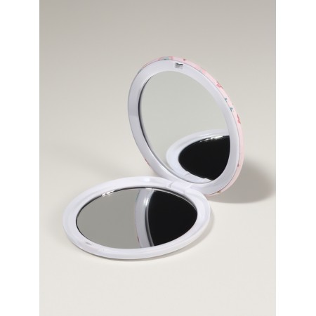 Folding mirror “unicorns”, d = 7.3 cm, with an increase, pink color-2