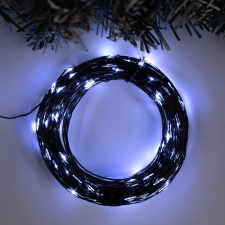 Garland "thread" 20 m dew, IP20, black thread, 200 LED, white glow, 12 V