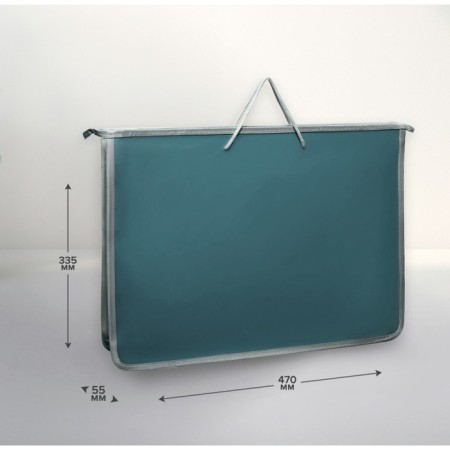 Folder for drawings and drawings A3, 470 x 335 x 55 mm, handles, plastic, lightning from above, "office"-1