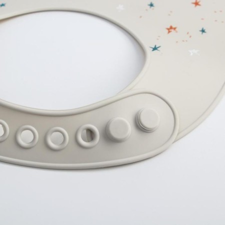 Blory for feeding "dinosaurus" silicone with pocket, gray color-2