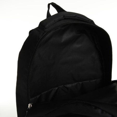 Youth backpack with a zipper, 4 pockets, black/green color-5
