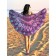 Pareo and beach rug "Violet Mandala", d = 150 cm