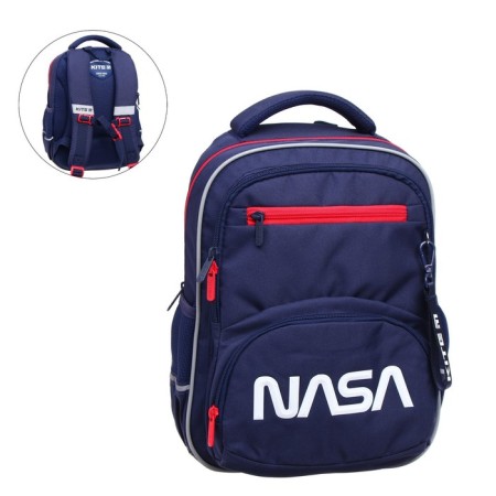 School backpack NASA, 38 x 29 x 16 cm, ergonomic back, blue-2