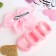 Hair set "Baby" (4 elastic bands, 1 clamp) Flower, pink
