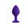 Anal plug Diamond Heart, silicone, purple color, 8 cm, d = 3 cm