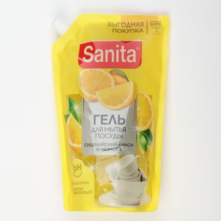 Sanita dishwashing gel "Sicily Lemon and Melissa", Doi-Pak, 900 g