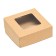 The box is folding, with a window, craft, 11.5 x 11.5 x 4 cm, set 10 pcs.