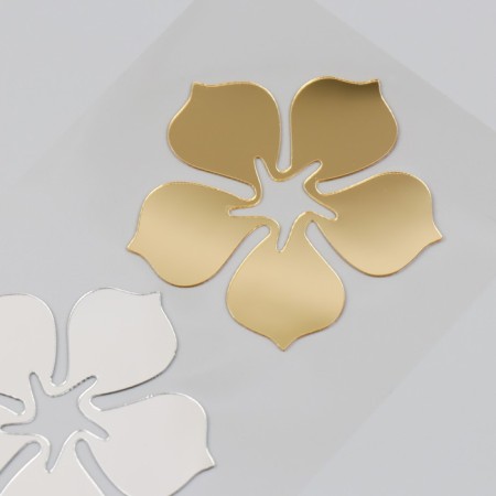 Mirror sticker "flowers" 20x10 cm-2