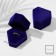 Velvet case for earrings/ring "Crystal", 6.5 × 6, blue color