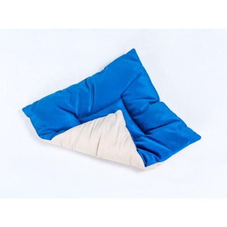 Pillow for a square chair 45x45cm, height 5cm, velor blue, gray, synthet. fiber-1