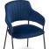 STULL OF THE METALLARCASE INKLE Metal/velor, black/blue 57x56x82 cm
